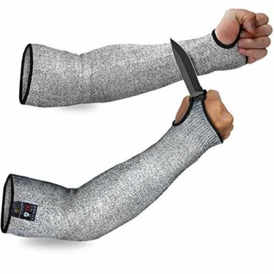 Evridwear Cut Resistant Sleeves with/without Thumb Hole for Work Preventing Stab - Image 1 of 4