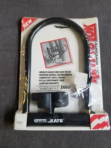 Vintage Kryptonite Krypto Lok ATB U-lock w/ Mounting Bracket & Key Bike Bicycle - Picture 1 of 10