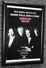 CROSBY STILLS NASH framed A4 1988 american dream ALBUM original art promo poster