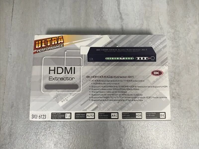 Ultra Performance 8K 60HZ HDMI Switch 4x1 w/Audio Extractor & ARC - MSRP $139.99 - Image 1 of 4