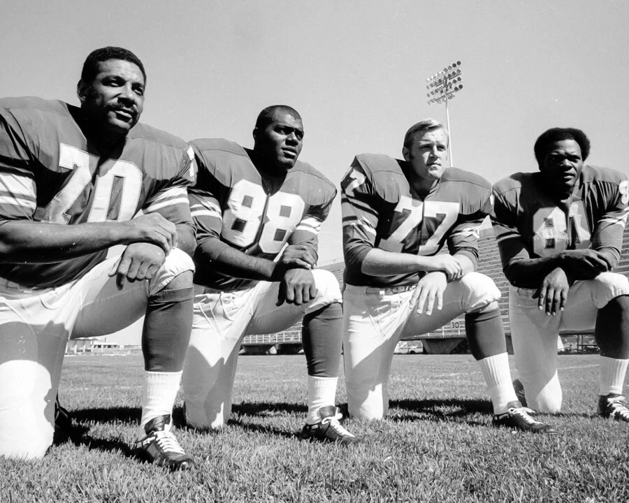 Foto de 8x10 Purple People Eaters en blanco y negro.  Minnesota Vikings #1. ¡Envío gratis!! Foto 1 de 1