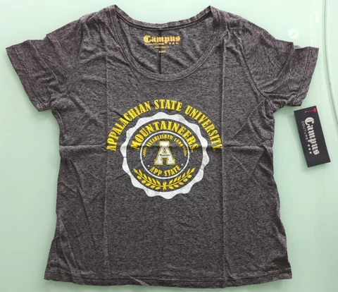 Campus Couture Womens Appalachian State Mountaineers Nubby Slub Tee Sz XL NWT Cover