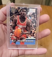 HAKEEM OLAJUWON 1993 TOPPS STADIUM CLUB 1ST DAY ISSUE #89-RARE PARALLEL-LOOK!!