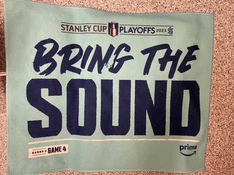 Seattle Kraken dallas stars rd 2 game 4 playoffs towel 5/9/23 bring the sound Cover