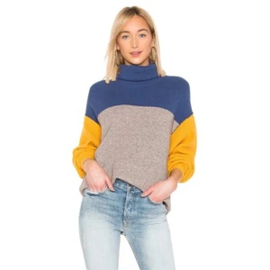 Suéter de cuello alto tejido mediano FREE PEOPLE Softly Structured Colorblock - Imagen 1 de 16