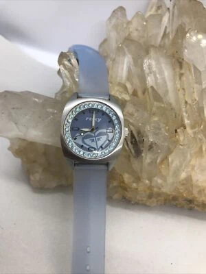Girls Baby Blue Roxy Silicone Band Watch With New Battery  - image 1 of 4