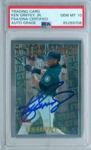 Ken Griffey Jr 1996 Topps 5 Star Finest  Autograph PSA DNA Gem Mint 10 Auto - Picture 1 of 2