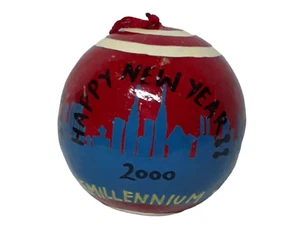 Bloomingdales 2000 Millennium handbemalt Y2K Ornament Happy New Year - Bild 1 von 7