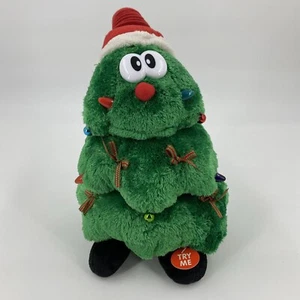Sound N Light Animated Christmas Tree Plush Song & Dance Rocking Around The VTG - Picture 1 of 5