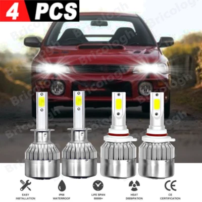 Para Subaru Impreza 2004-2005 FARO LED Bombillas de haz alto bajo Kit Combo Blanco Foto 1 de 4