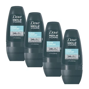 Dove Men+Care Clean Comfort Roll on Deodorant, Aluminum Free, For All Day(4pack) - Picture 1 of 5