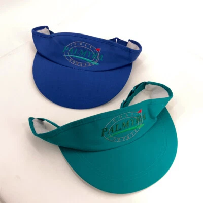 Palmyra Golf Course lot of two sun visors teal and blue - Imagem 1 de 4