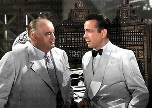 Humphrey Bogart & Sydney Greenstreet in Casablanca SELTENES FARBFOTO 421 - Bild 1 von 1