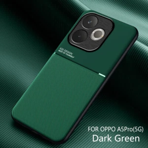 Custodia TPU Lusso Magnetica Antiscivolo Gomma Pelle Pelliccia per Oppo A5 Pro - Foto 1 di 16
