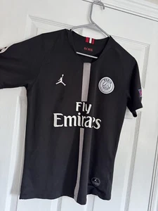 PSG 2018/19 NEYMAR JR #10 Fly Emirates Jordan 3d Soccer Football Jersey Black S - Picture 1 of 6
