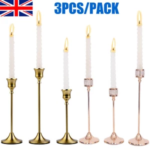 3Pcs Iron Candle Holders Candlestick Holders Metal Tall Candle Stand Party Decor - Picture 1 of 54