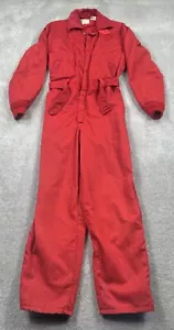 VTG Zero-Zone Insulated Overalls Women's Size 16 Red USA Made - Picture 1 of 16