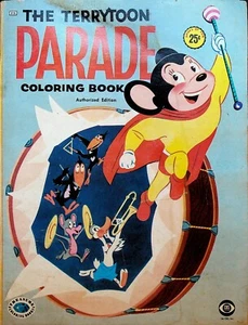 The Terrytoon Parade Coloring Book Treasure 1958 Mighty Mouse Heckle Jeckle - Picture 1 of 3