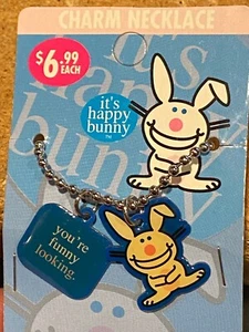 2006 It's Happy Bunny Charm Halskette (Du siehst lustig aus) *NEU* DTC - Bild 1 von 4