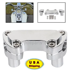 2" Tall Handlebar Riser 1"Top Clamp Kit For Harley Softail Fatboy Dyna Sportster - Picture 1 of 18
