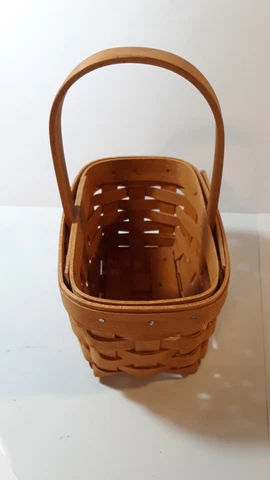 Longaberger vintage 1995  mini basket  with insert American Cancer Society Cover