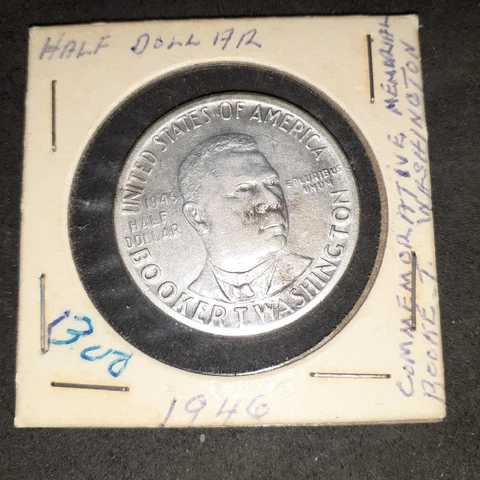 1946 Booker T Washington Silver Half Dollar Commemorative 50c Cover