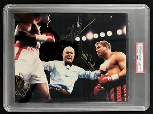 PSA Tommy Morrison/Mills Lane/Carl the Truth Williams ALL Signed 8x10 Photo SLAB - Picture 1 of 2