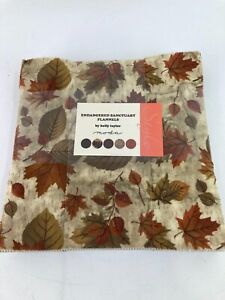 Endangered Sanctuary Flannels Fabric Layer Cake 10" Squares Fall Autumn Leaves