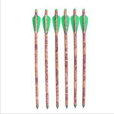 6Pcs 20" Mix Carbon Camo Crossbow Archery Arrows 8.8mm for Outdoor Bow Shooting - Image 1 of 3