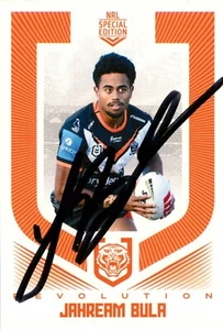 Signed 2024 Wests Tigers NRL TLA Revolution Special Edition Card - Jahream Bula - Bild 1 von 3