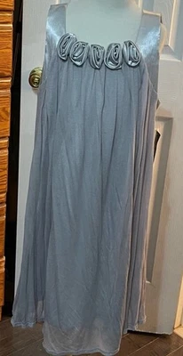 Isobella & Chloe Серебряный платье без рукавов Sz 12 новый с Ярлыками - Изображение 1 из 4