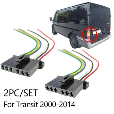 2Pcs Tail Light Lamp Bulb Holder Connector Plug For Ford Transit MK6/7 2000-2014 - image 1 of 4