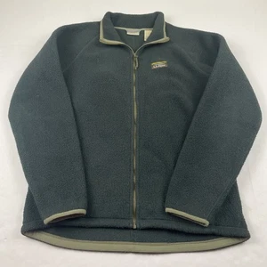 LL Bean Fleecejacke Damen S grün Full Zip Outdoor Wandern Raglanärmel - Bild 1 von 8