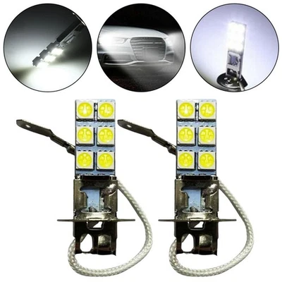 2x Fog Lamp 12V DC 55W Easy To Install White Light 1000LM 360 Degrees 6000K - Image 1 of 4