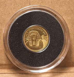 Moneda de oro puro de las Islas Cook 2022 24 k Legacy of the Pharohs  - Imagen 1 de 2