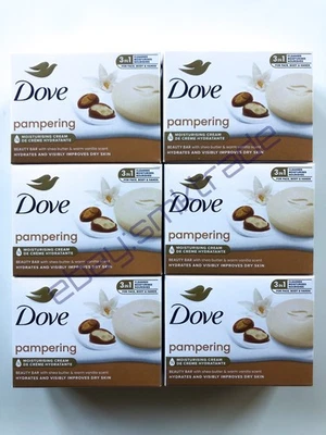 6x DOVE Pampering Beauty Cream Bar With Shea Butter & Warm Vanilla Scent - Image 1 of 4