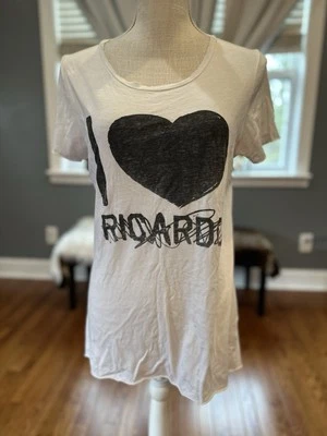 Zoe Karssen White Destroyed “I Love Ricardo” Tshirt  - Image 1 of 4