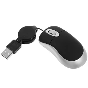 Ergonomiczny przewód myszy optycznej USB do notebooków - Zdjęcie 1 z 12