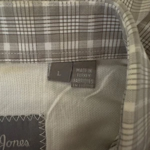 Bobby Jones Button Down Hemd kariert Langarm Oberhemd hellbraun weiß Größe L - Bild 1 von 3