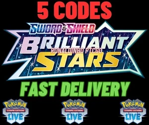5 Brilliant Stars Codes Booster Pokémon TCG LIVE - PTCGL - SENT FAST - Picture 1 of 1