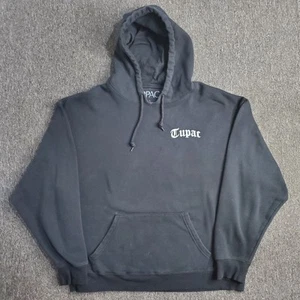 Tupac Shakur Hoodie Black Mens Large All Eyez On Me Sweatshirt 2Pac Official Rap - Picture 1 of 15