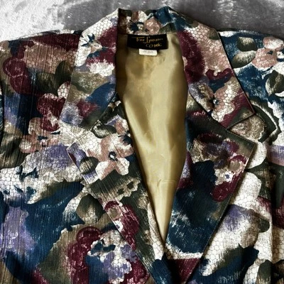 Vintage Toni Garmnet for CC Magic Blazer Medium Floral New Old Stock 80's Retro - Image 1 of 4