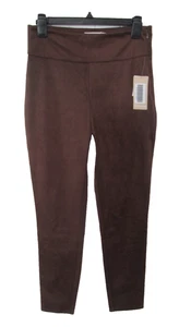 JustFab Brown Faux Ultra Suede Skinny Leggings size Medium - Picture 1 of 5