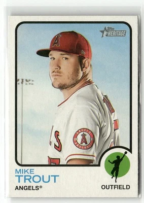 2022 Topps Heritage #100 Mike Trout BASE ANGELS - Image 1 of 2