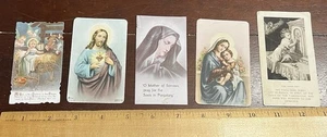Lot  5 Prayer Cards,  made in Italy, Germany and USA, - Picture 1 of 7