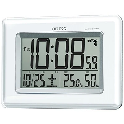 Seiko Clock Wall Clock Table Clock Radio Digital Calendar Temperature Humidity D - Image 1 of 4