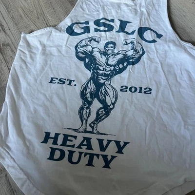 Camiseta sin mangas GymShark de fitness de alta resistencia para hombre *Elección negra blanca Foto 1 de 4