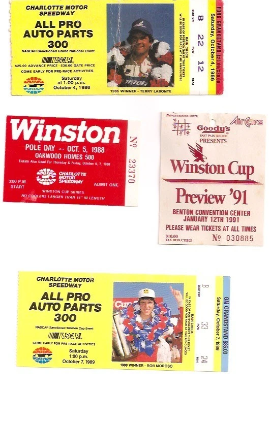 Esbozos de boleto CMS ROB MOROSO - Terry Labonte - esbozos usados - Nascar Foto 1 de 1