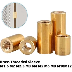 Messing Gewinde Hülse Stange Stehbolzen Rundverbinder Mutter Langmuttern versch. Längen - Bild 1 von 255