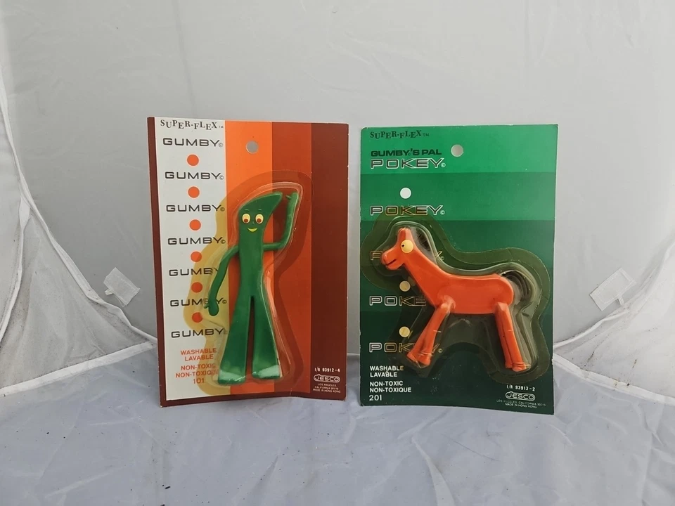 vintage 1980s Super-Flex Gumby & Pokey Jesco brand new in the package - Image 1 of 4